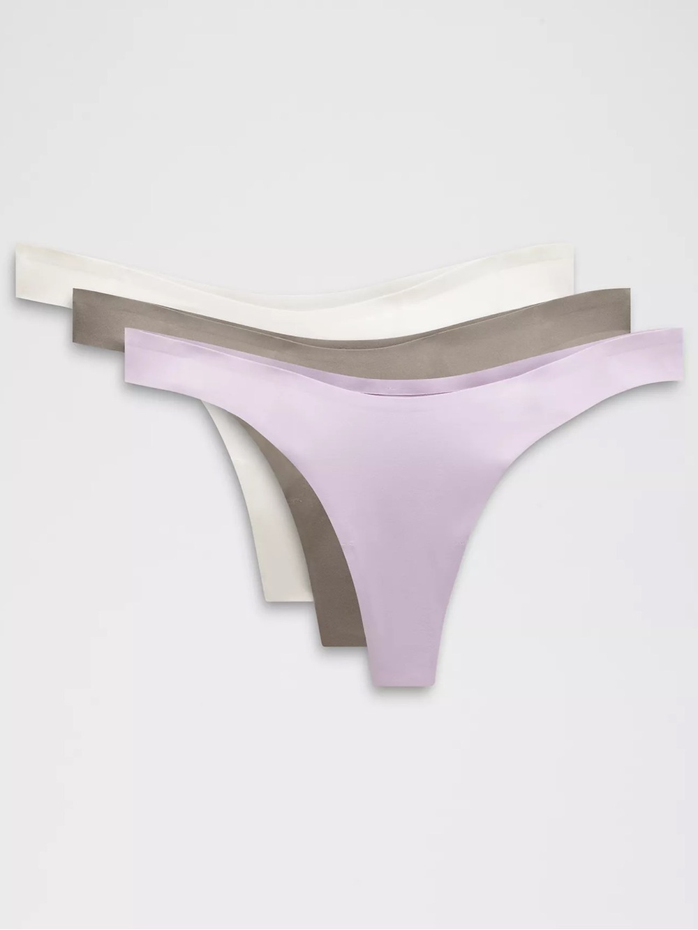 Wundermost Ultra-Soft Nulu Dipped-Waist Thong Underwear 3 Pack